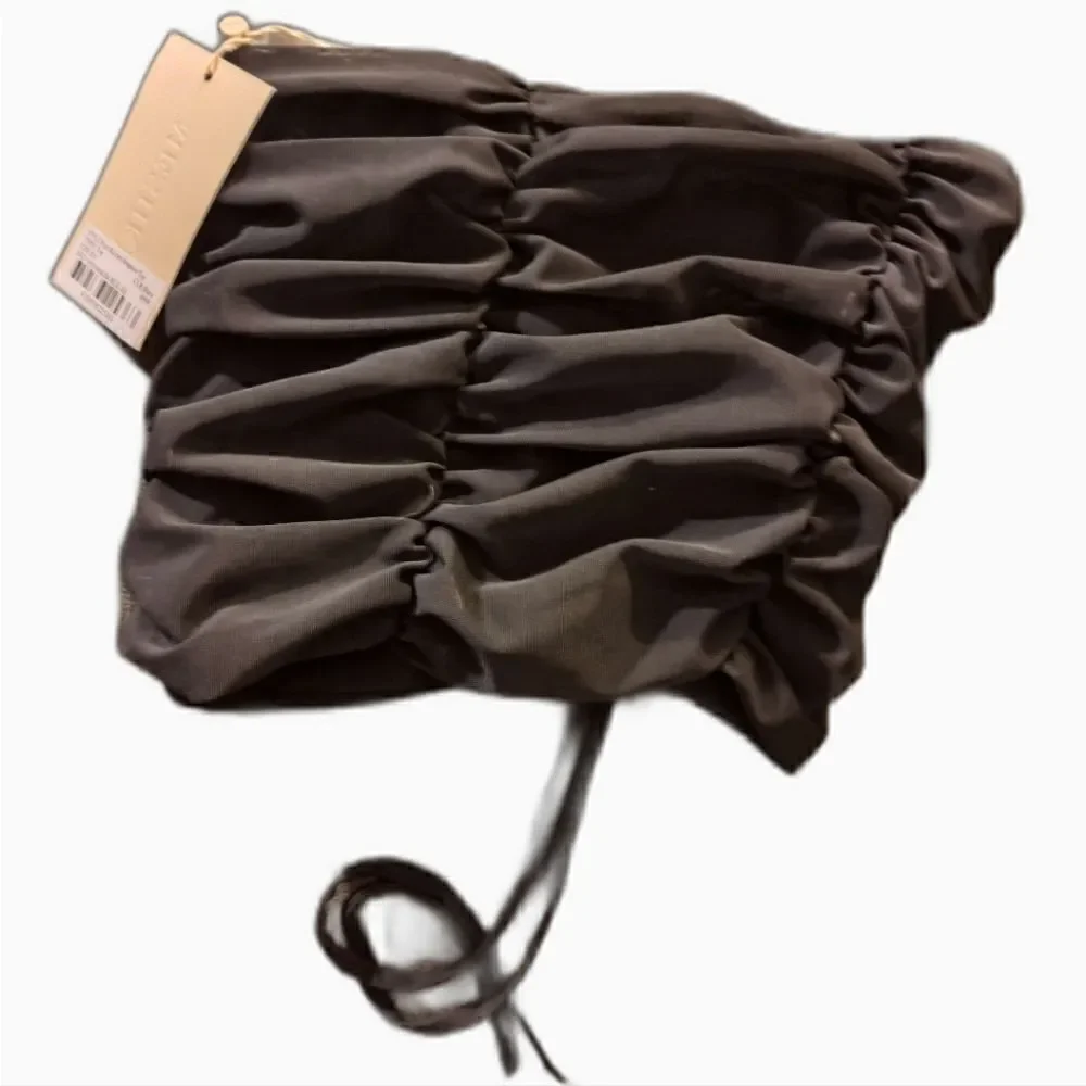 Meshki pearl ruched strapless top, black nwt🎉 will remove soon!! - Picture 5 of 5